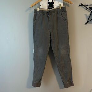 Boys flat front gray jogger style pants